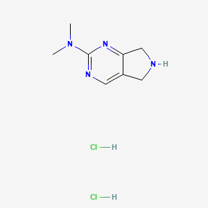 molecular formula C8H14Cl2N4 B1480700 N,N-dimethyl-6,7-dihydro-5H-pyrrolo[3,4-d]pyrimidin-2-amine dihydrochloride CAS No. 2098088-51-6