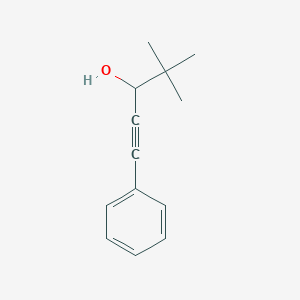molecular formula C13H16O B14807017 4,4-Dimethyl-1-phenyl-1-pentyn-3-ol 