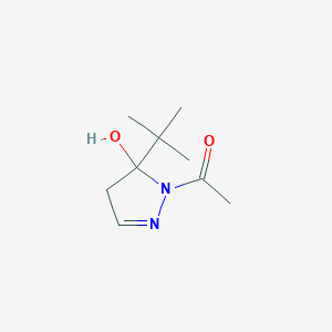 molecular formula C9H16N2O2 B148071 1-(5-Tert-butyl-5-hydroxy-4H-pyrazol-1-yl)ethanone CAS No. 137882-69-0