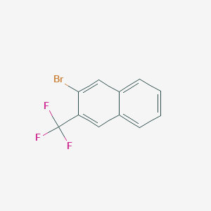 molecular formula C11H6BrF3 B14807156 3-Bromo-2-(trifluoromethyl)naphthalene 
