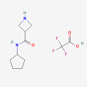 molecular formula C11H17F3N2O3 B1480718 N-cyclopentylazetidine-3-carboxamide 2,2,2-trifluoroacetate CAS No. 2097981-55-8