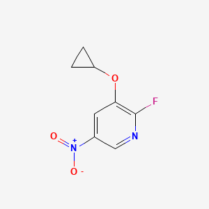 molecular formula C8H7FN2O3 B14807310 3-Cyclopropoxy-2-fluoro-5-nitropyridine 
