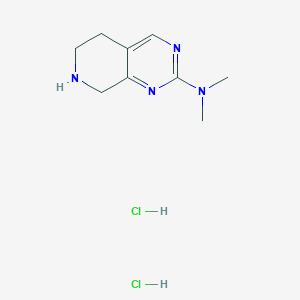molecular formula C9H16Cl2N4 B1480733 N,N-dimethyl-5,6,7,8-tetrahydropyrido[3,4-d]pyrimidin-2-amine dihydrochloride CAS No. 2097979-68-3