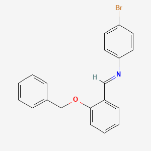 molecular formula C20H16BrNO B14807427 N-{(E)-[2-(benzyloxy)phenyl]methylidene}-4-bromoaniline 