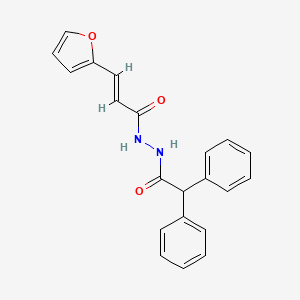 molecular formula C21H18N2O3 B14807527 (2E)-N'-(diphenylacetyl)-3-(furan-2-yl)prop-2-enehydrazide 