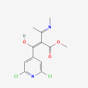 molecular formula C12H12Cl2N2O3 B14807584 Methyl 2-[(2,6-dichloro-4-pyridyl)carbonyl]-3-(methylamino)but-2-enoate 