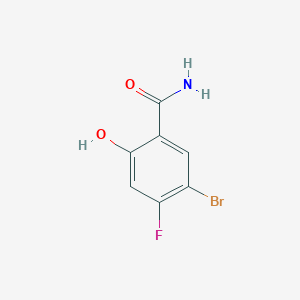 molecular formula C7H5BrFNO2 B14807675 5-Bromo-4-fluoro-2-hydroxybenzamide 