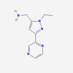 molecular formula C10H13N5 B1480769 (1-ethyl-3-(pyrazin-2-yl)-1H-pyrazol-5-yl)methanamine CAS No. 2090293-89-1