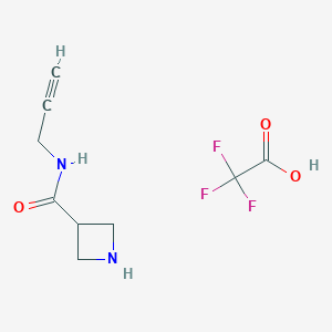 molecular formula C9H11F3N2O3 B1480771 N-(prop-2-yn-1-yl)azetidine-3-carboxamide 2,2,2-trifluoroacetate CAS No. 2098054-76-1