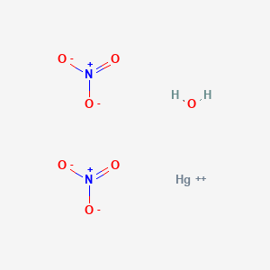 molecular formula Hg(NO3)2·H2O<br>H2HgN2O7 B148078 Mercuric nitrate monohydrate CAS No. 7783-34-8