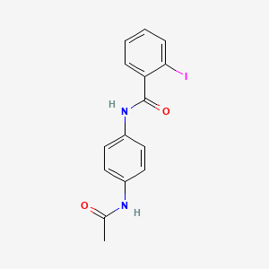 molecular formula C15H13IN2O2 B14807841 N-[4-(acetylamino)phenyl]-2-iodobenzamide 