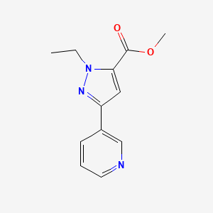 molecular formula C12H13N3O2 B1480786 methyl 1-ethyl-3-(pyridin-3-yl)-1H-pyrazole-5-carboxylate CAS No. 2098003-94-0