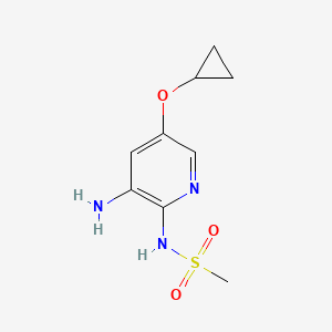 molecular formula C9H13N3O3S B14807870 N-(3-Amino-5-cyclopropoxypyridin-2-YL)methanesulfonamide 