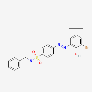 molecular formula C24H26BrN3O3S B14807993 N-benzyl-4-[(E)-(3-bromo-5-tert-butyl-2-hydroxyphenyl)diazenyl]-N-methylbenzenesulfonamide 