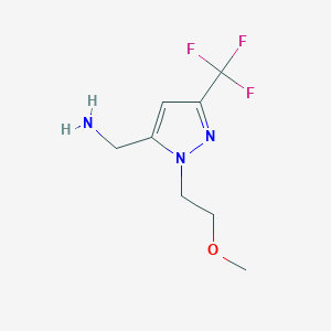 molecular formula C8H12F3N3O B1480802 (1-(2-methoxyethyl)-3-(trifluoromethyl)-1H-pyrazol-5-yl)methanamine CAS No. 2098127-63-8