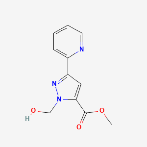 molecular formula C11H11N3O3 B1480808 methyl 1-(hydroxymethyl)-3-(pyridin-2-yl)-1H-pyrazole-5-carboxylate CAS No. 2097982-71-1