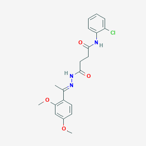 molecular formula C20H22ClN3O4 B14808124 N-(2-chlorophenyl)-4-{(2E)-2-[1-(2,4-dimethoxyphenyl)ethylidene]hydrazinyl}-4-oxobutanamide 