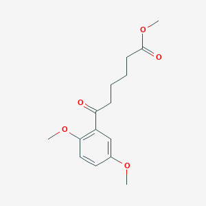 molecular formula C15H20O5 B14808128 Methyl 6-(2,5-dimethoxyphenyl)-6-oxohexanoate 