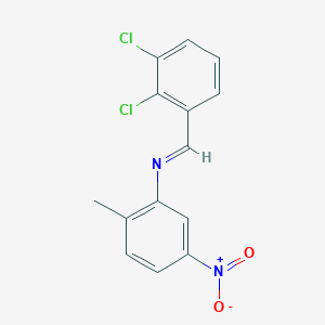 molecular formula C14H10Cl2N2O2 B14808155 N-[(E)-(2,3-dichlorophenyl)methylidene]-2-methyl-5-nitroaniline 
