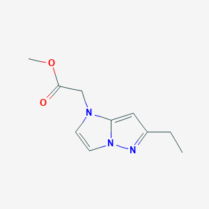 molecular formula C10H13N3O2 B1480842 methyl 2-(6-ethyl-1H-imidazo[1,2-b]pyrazol-1-yl)acetate CAS No. 2098052-46-9