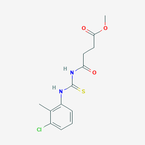 molecular formula C13H15ClN2O3S B14808504 Methyl 4-{[(3-chloro-2-methylphenyl)carbamothioyl]amino}-4-oxobutanoate 