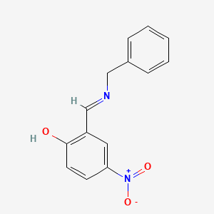 molecular formula C14H12N2O3 B14808559 Phenol, 2-benzyliminomethyl-4-nitro- 