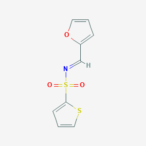 molecular formula C9H7NO3S2 B14808602 N-[(E)-furan-2-ylmethylidene]thiophene-2-sulfonamide 