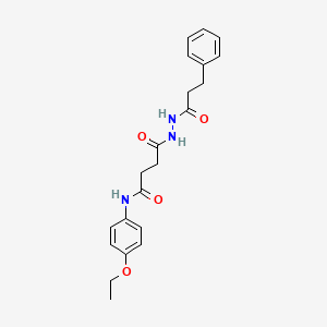 molecular formula C21H25N3O4 B14808702 N-(4-ethoxyphenyl)-4-oxo-4-[2-(3-phenylpropanoyl)hydrazinyl]butanamide 