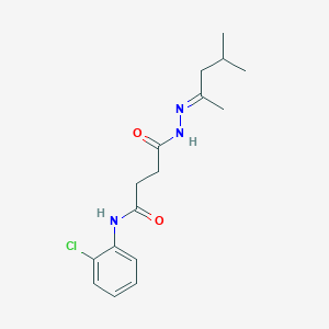 molecular formula C16H22ClN3O2 B14808719 N-(2-chlorophenyl)-4-[(2E)-2-(4-methylpentan-2-ylidene)hydrazinyl]-4-oxobutanamide 