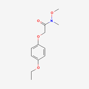 molecular formula C12H17NO4 B14808883 2-(4-ethoxyphenoxy)-N-methoxy-N-methylacetamide 