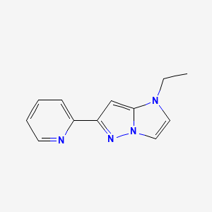 molecular formula C12H12N4 B1480894 1-ethyl-6-(pyridin-2-yl)-1H-imidazo[1,2-b]pyrazole CAS No. 2098010-82-1