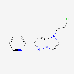 molecular formula C12H11ClN4 B1480895 1-(2-chloroethyl)-6-(pyridin-2-yl)-1H-imidazo[1,2-b]pyrazole CAS No. 2098091-70-2