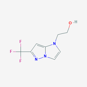 molecular formula C8H8F3N3O B1480899 2-(6-(trifluoromethyl)-1H-imidazo[1,2-b]pyrazol-1-yl)ethan-1-ol CAS No. 2090278-68-3