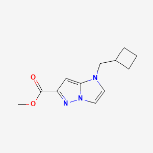 molecular formula C12H15N3O2 B1480900 methyl 1-(cyclobutylmethyl)-1H-imidazo[1,2-b]pyrazole-6-carboxylate CAS No. 2098056-73-4