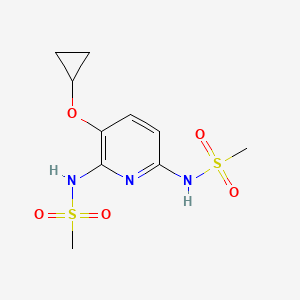 molecular formula C10H15N3O5S2 B14809024 N,N'-(3-Cyclopropoxypyridine-2,6-diyl)dimethanesulfonamide 