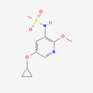 molecular formula C10H14N2O4S B14809061 N-(5-Cyclopropoxy-2-methoxypyridin-3-YL)methanesulfonamide 