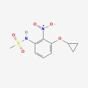 molecular formula C10H12N2O5S B14809096 N-(3-Cyclopropoxy-2-nitrophenyl)methanesulfonamide 