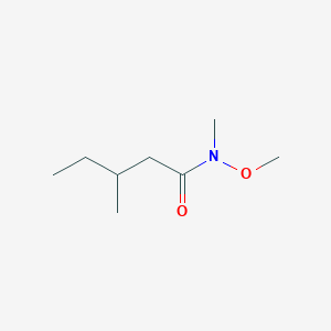 molecular formula C8H17NO2 B14809112 N-methoxy-N,3-dimethylpentanamide 