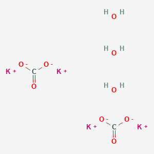 molecular formula C2H6K4O9 B148092 Carbonic acid, dipotassium salt, hydrate (2:3) CAS No. 6381-79-9