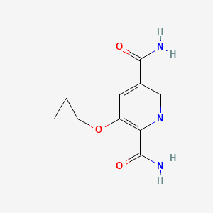 molecular formula C10H11N3O3 B14809225 3-Cyclopropoxypyridine-2,5-dicarboxamide 