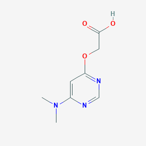 molecular formula C8H11N3O3 B1480940 2-((6-(Dimethylamino)pyrimidin-4-yl)oxy)acetic acid CAS No. 2097967-22-9