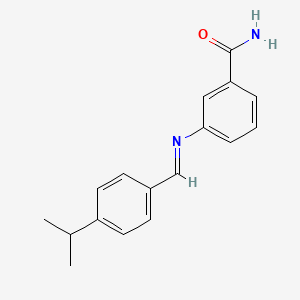 molecular formula C17H18N2O B14809414 Benzamide, 3-(4-isopropylbenzylidenamino)- 
