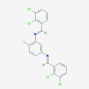 molecular formula C21H14Cl4N2 B14809444 N,N'-bis[(E)-(2,3-dichlorophenyl)methylidene]-4-methylbenzene-1,3-diamine 