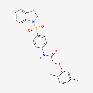 molecular formula C24H24N2O4S B14809563 N-[4-(2,3-dihydro-1H-indol-1-ylsulfonyl)phenyl]-2-(2,5-dimethylphenoxy)acetamide 