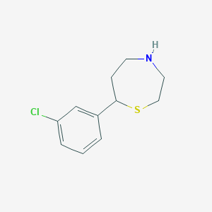 molecular formula C11H14ClNS B14809572 7-(3-Chlorophenyl)-1,4-thiazepane 