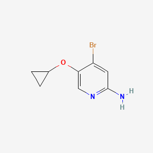 molecular formula C8H9BrN2O B14809719 4-Bromo-5-cyclopropoxypyridin-2-amine 