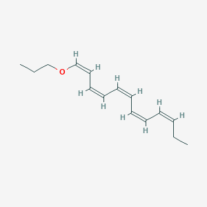 molecular formula C15H22O B148098 (1Z,3Z,5Z,7Z,9Z)-1-propoxydodeca-1,3,5,7,9-pentaene CAS No. 139953-95-0