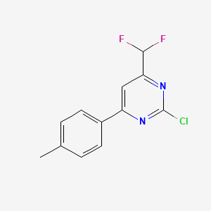 molecular formula C12H9ClF2N2 B1480983 2-Chloro-4-(difluoromethyl)-6-(p-tolyl)pyrimidine CAS No. 1271476-80-2