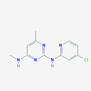 molecular formula C11H12ClN5 B14809949 N~2~-(4-chloropyridin-2-yl)-N~4~,6-dimethylpyrimidine-2,4-diamine 