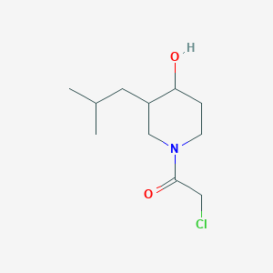 molecular formula C11H20ClNO2 B1480998 2-Chloro-1-(4-hydroxy-3-isobutylpiperidin-1-yl)ethan-1-one CAS No. 2091638-60-5